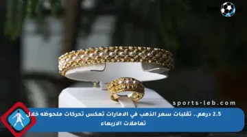 2.5 درهم.. تقلبات سعر الذهب في الإمارات تعكس تحركات ملحوظة خلال تعاملات الأربعاء